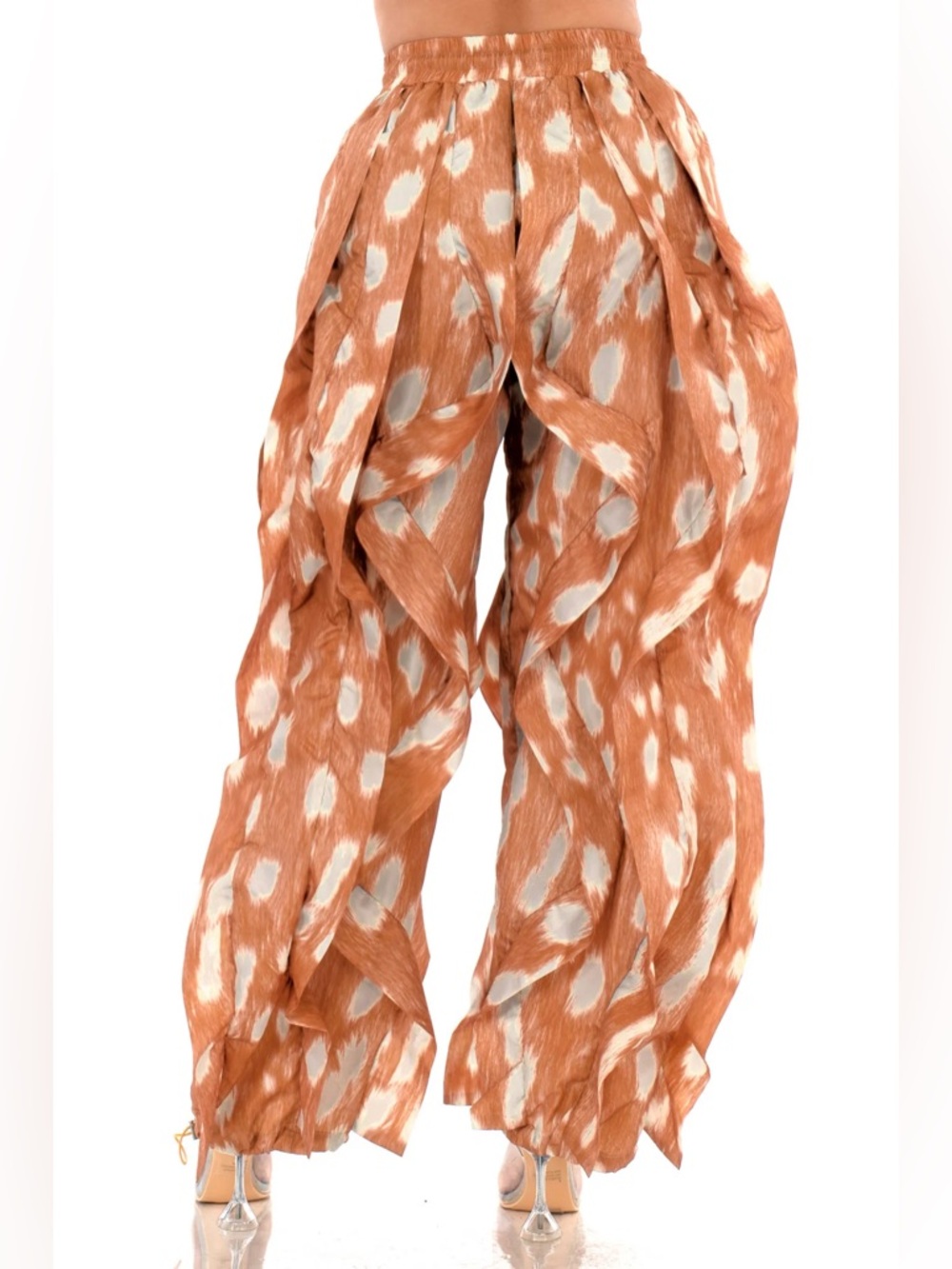 Deer Print Wavy Ruffle Pants - Picture 3 of 10